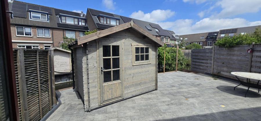 Tuindeco Sten Blokhut 295x200 cm 28 mm vuren grijs geïmpregneerd