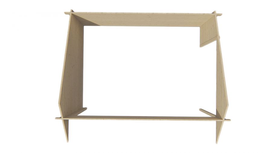 Kapschuur Thüringen 500x350 cm - Red class wood geïmpregneerd
