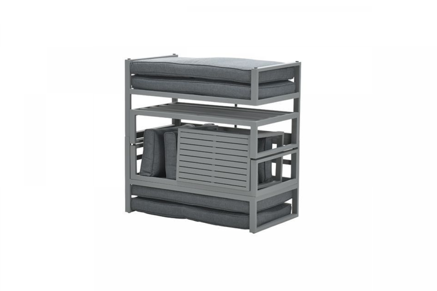 Loungeset Garden Impressions Bretagne 5-delig - carbon black/mystic grey OP=OP