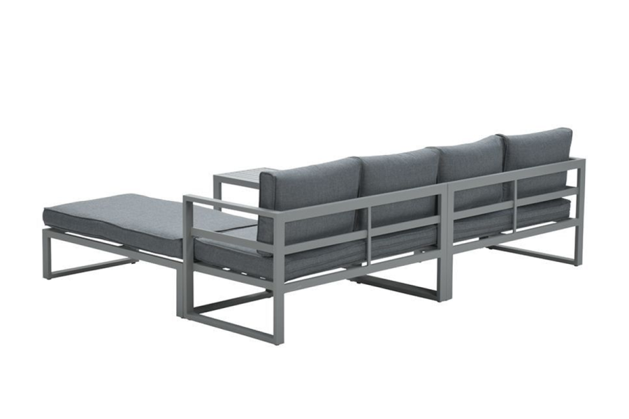 Loungeset Garden Impressions Bretagne 5-delig - carbon black/mystic grey - Showmodel Amersfoort