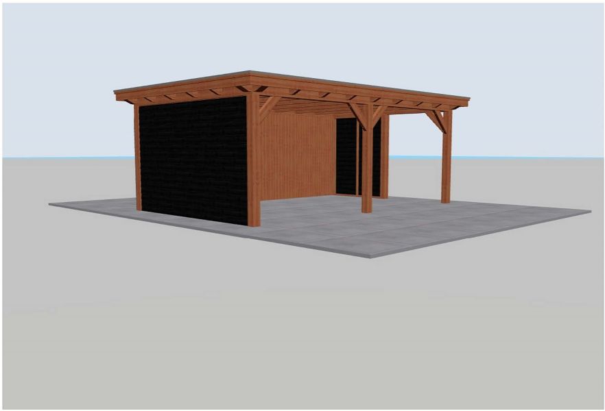 Trendhout Florence overkapping 650x425 cm Lariks/Douglas blank - Totaalpakket