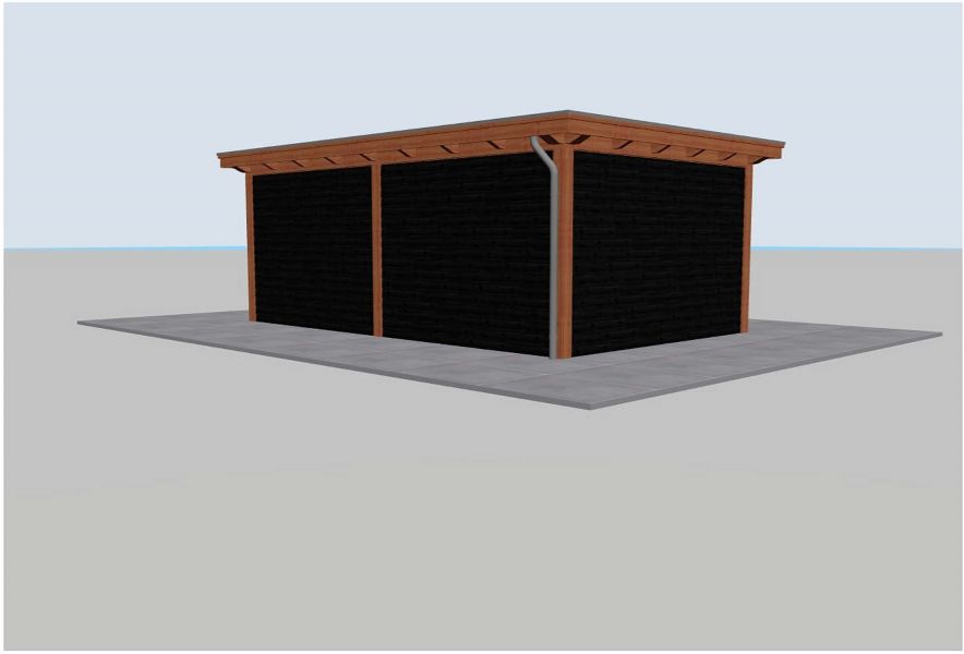 Trendhout Florence overkapping 650x425 cm Lariks/Douglas blank - Totaalpakket