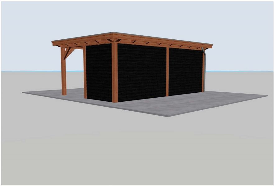 Trendhout Florence overkapping 650x425 cm Lariks/Douglas blank - Totaalpakket