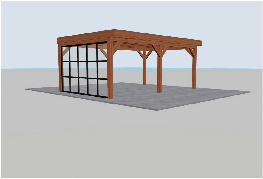 Trendhout Refter XL overkapping 600x400 cm - Totaalpakket