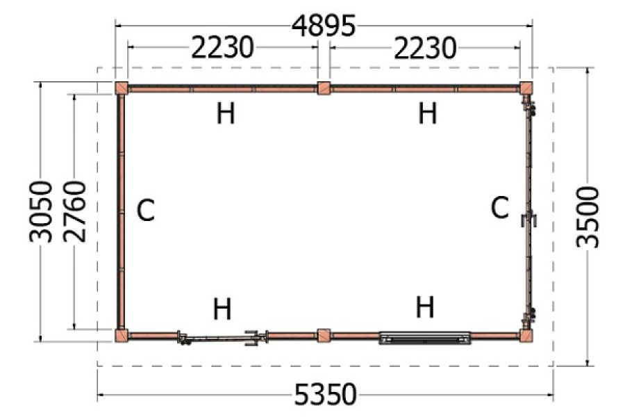 Buitenverblijf Siena plattegrond