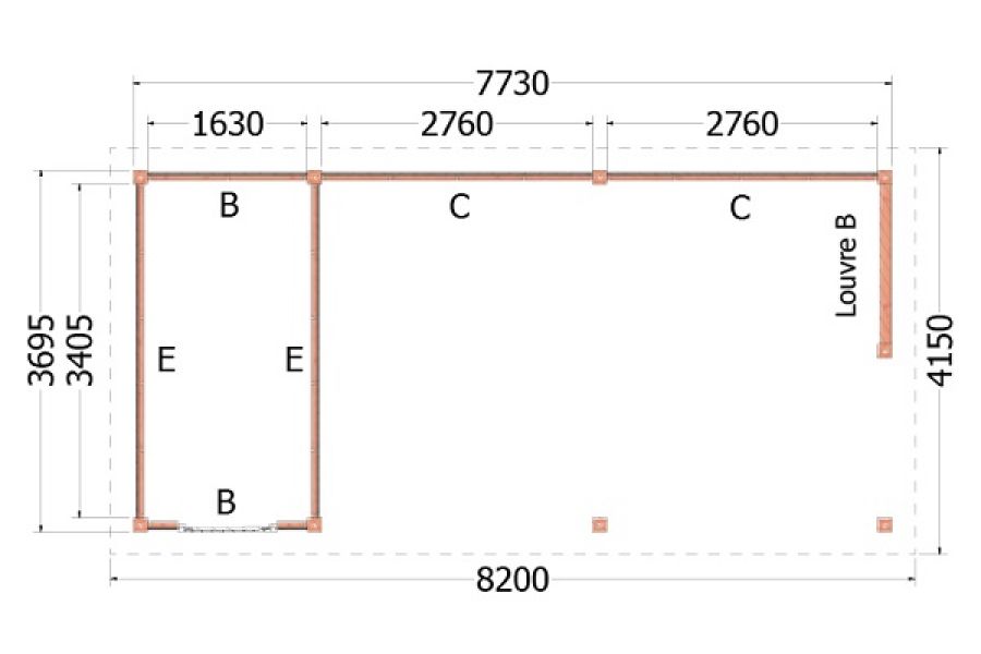 Buitenverblijf Siena plattegrond