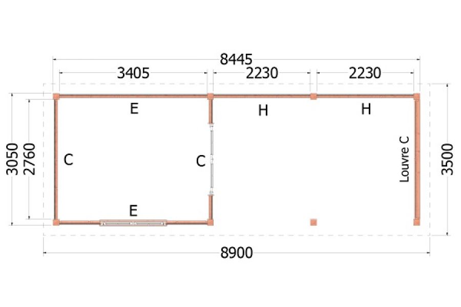Buitenverblijf Siena plattegrond