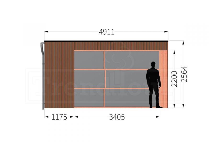 Buitenverblijf Capri 720x490 - Plat dak model links