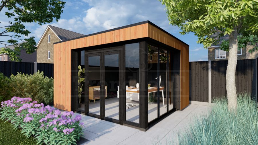 Trendhout Buitenverblijf Capri 610x490 - Plat dak model links