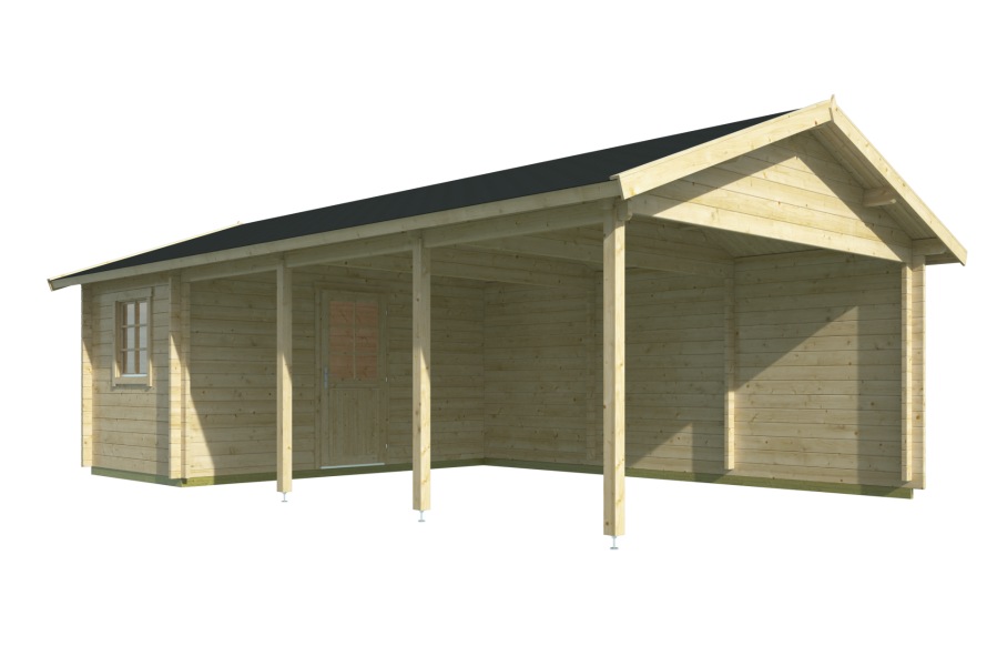 Carport Ever 219+551x430 cm - Groen geïmpregneerd