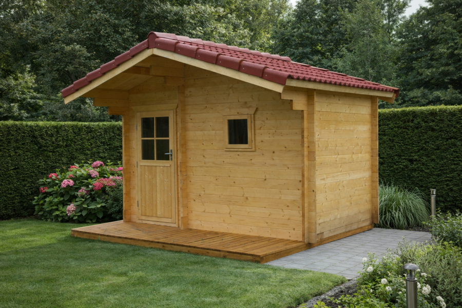 Interflex 3432S Buitensauna 340x231 cm 70 mm vuren blank