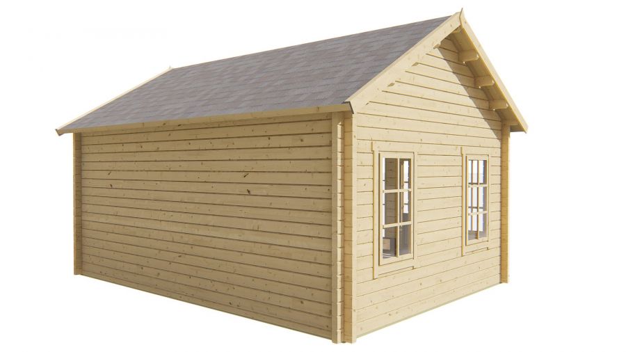 Tuindeco Clockhouse Blokhut Trevor 70 mm 550x400 cm 70 mm vuren grijs geïmpregneerd