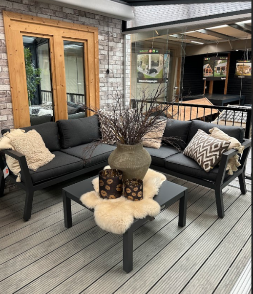 Loungeset Garden Impressions Colorado 3-delig antraciet - Amersfoort