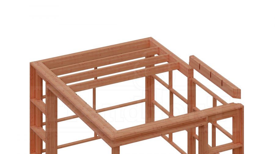 Trendhout Buitenverblijf Capri 610x490 - Plat dak model links