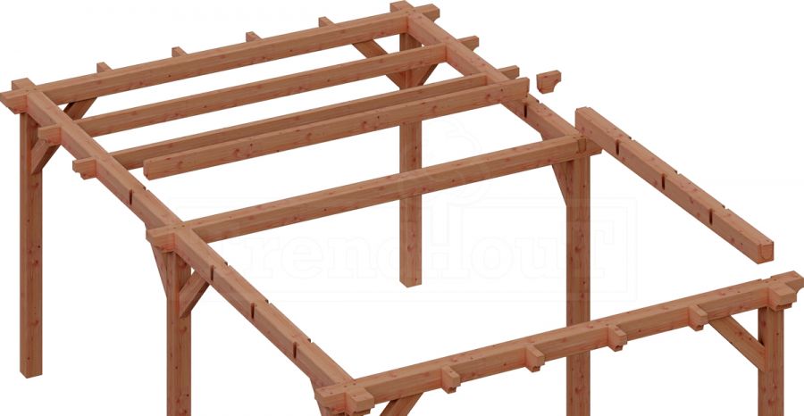 Trendhout Overkapping Siena 1000x415 cm