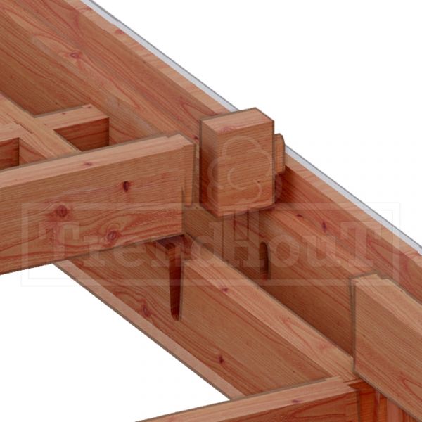Trendhout Buitenverblijf Verona 755x335 cm - Plat dak model links