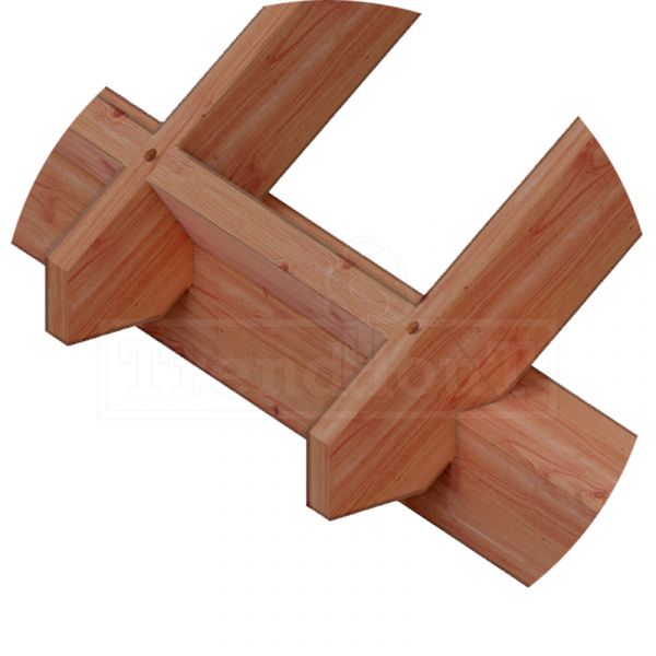 Trendhout Overkapping Zadeldak XXL 655x595 cm