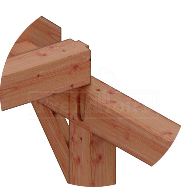 Trendhout Overkapping Zadeldak XXL 655x595 cm