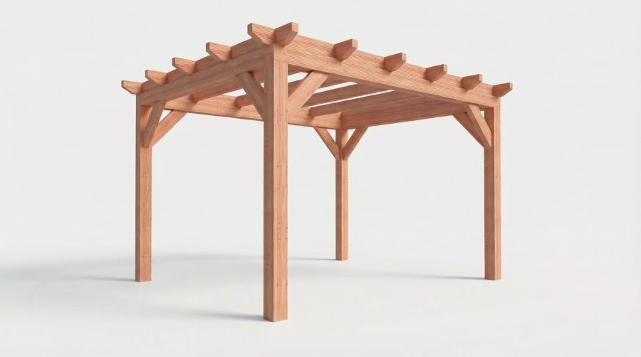 Bouwpakket overkapping 410,5x346 cm fijnbezaagd Douglas