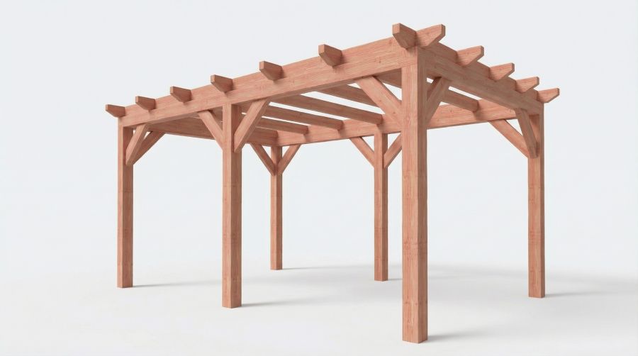 Bouwpakket overkapping 531x346 cm fijnbezaagd Douglas
