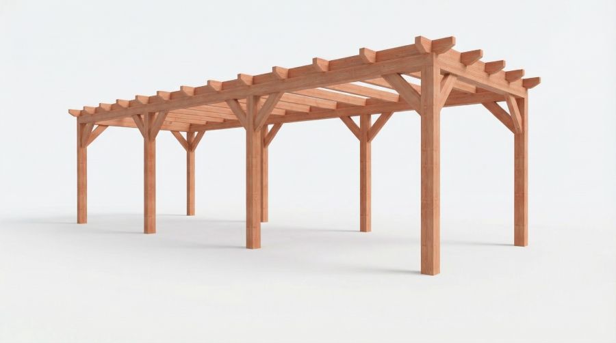 Bouwpakket overkapping 928x346 cm fijnbezaagd Douglas