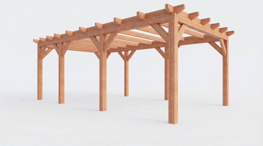 Bouwpakket overkapping 709x410,5 cm fijnbezaagd Douglas