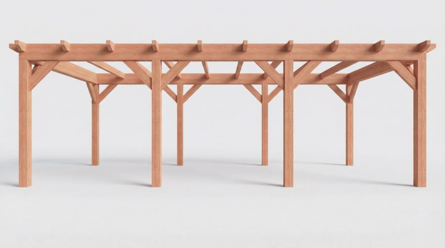 Bouwpakket overkapping 769x410,5 cm fijnbezaagd Douglas
