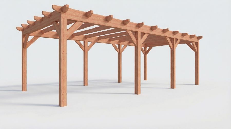 Bouwpakket overkapping 822x410,5 cm fijnbezaagd Douglas