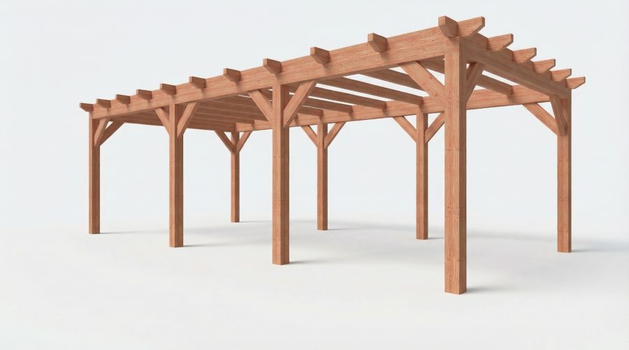 Bouwpakket overkapping 822x410,5 cm fijnbezaagd Douglas