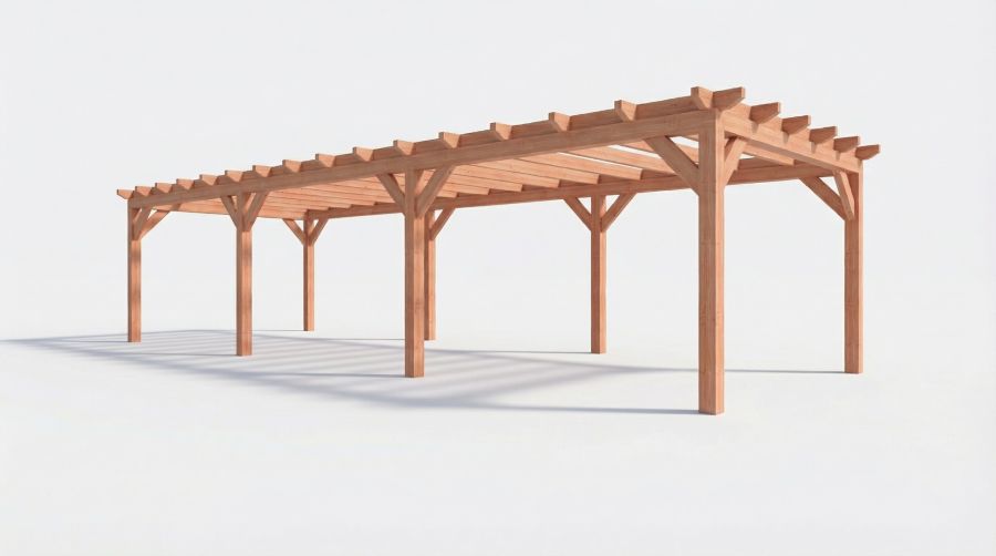 Bouwpakket overkapping 1121,5x410,5 cm fijnbezaagd Douglas