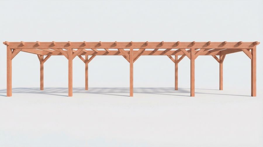 Bouwpakket overkapping 1219x410,5 cm fijnbezaagd Douglas