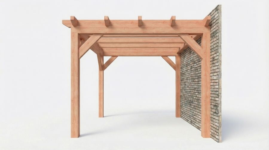 Bouwpakket aanbouwveranda 346x326 cm fijnbezaagd Douglas