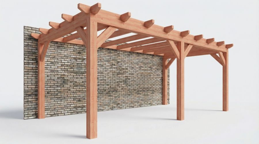 Bouwpakket aanbouwveranda 637x326 cm fijnbezaagd Douglas
