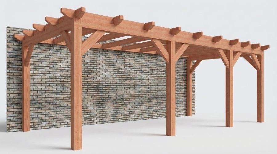 Bouwpakket aanbouwveranda 766x326 cm fijnbezaagd Douglas