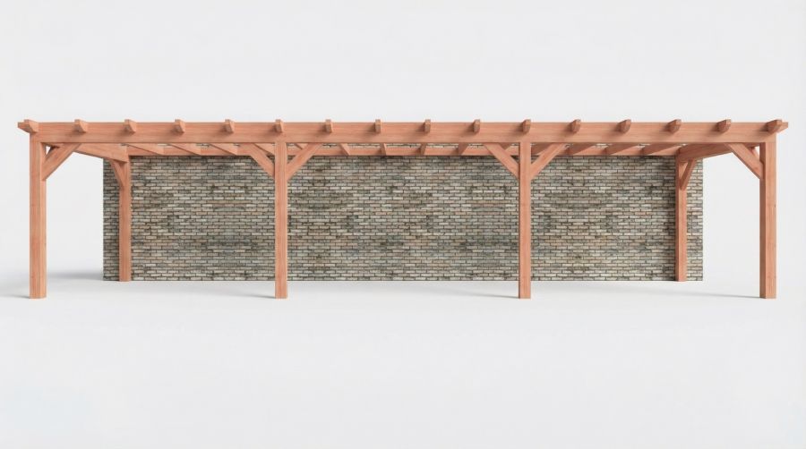 Bouwpakket aanbouwveranda 1121,5x326 cm fijnbezaagd Douglas