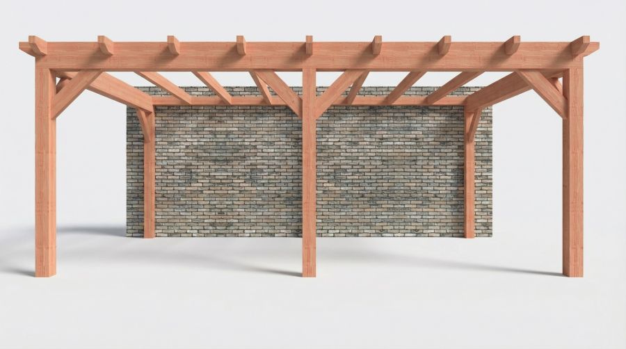 Bouwpakket aanbouwveranda 637x390,5 cm fijnbezaagd Douglas