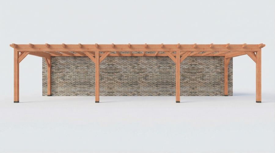 Bouwpakket aanbouwveranda 1121,5x390,5 cm fijnbezaagd Douglas