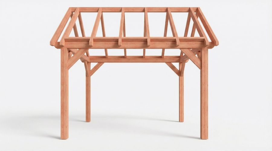 Bouwpakket zadeldak 410,5x346 cm fijnbezaagd Douglas