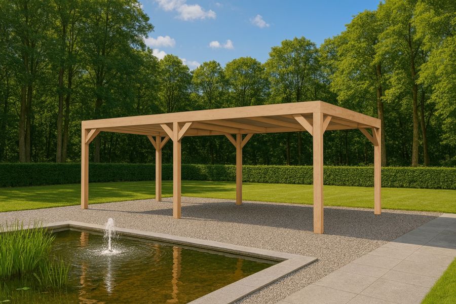 YARD Outdoor Cubique overkapping 600x300 cm Douglas blank