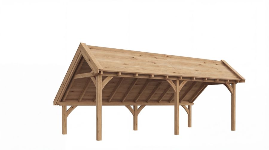 Trendhout Kapschuur De Veste 415x380 cm eiken