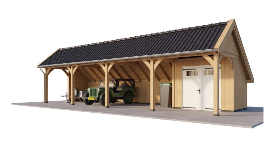 Trendhout Kapschuur De Veste 415x380 cm eiken