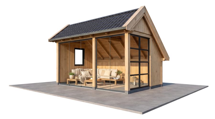 Trendhout Kapschuur De Veste 415x380 cm eiken