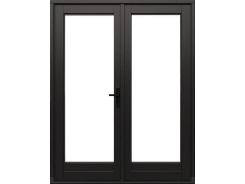 Trendhout Stapeldorpeldeur - dubbel - 2x deur 83,4x216,9 + kozijn 178x226,3 cm - zwart (incl. DTS en deurbeslag)