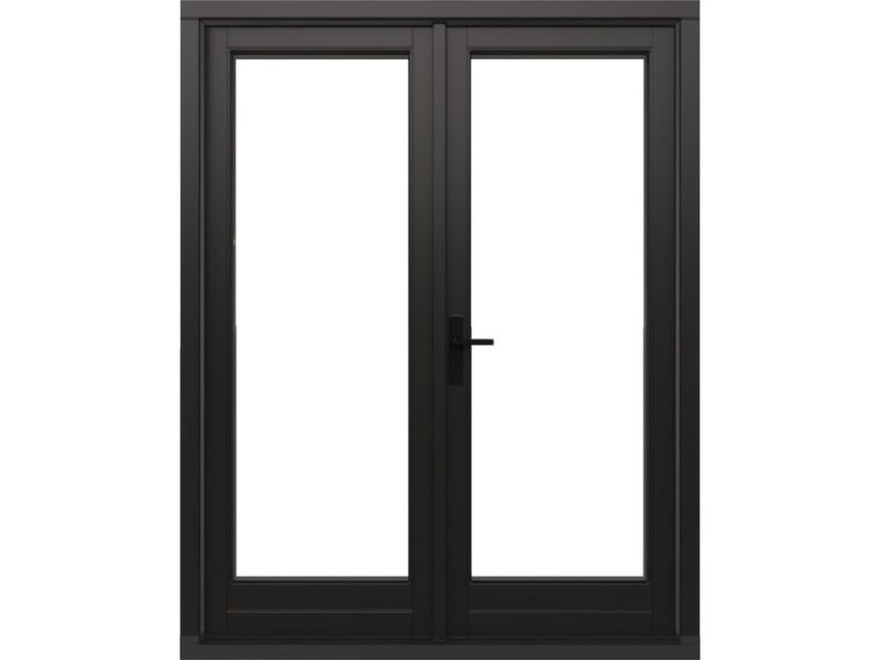 Trendhout Stapeldorpeldeur - dubbel - 2x deur 83,4x216,9 + kozijn 178x226,3 cm - zwart (incl. DTS en deurbeslag)