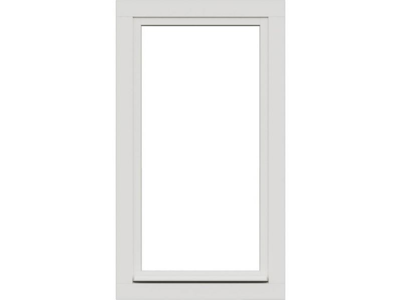 Trendhout Draai/kiepraam - 77,4x137,4 cm - linksdraaiend - wit - incl. raambeslag