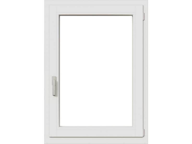Draai/kiepraam - 77,4x107,4 cm - rechtsdraaiend - wit - incl. raambeslag