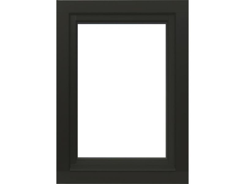 Trendhout Draai/kiepraam - 77,4x107,4 cm - linksdraaiend - zwart - incl. raambeslag