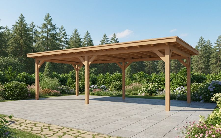 YARD Outdoor Elegante overkapping 600x300 cm vrijstaand Douglas blank