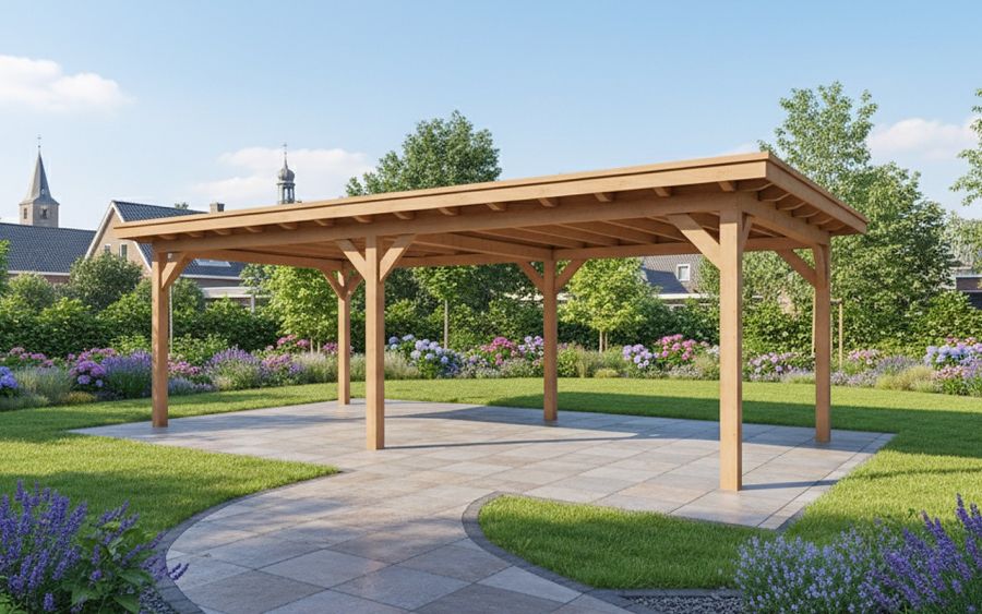 YARD Outdoor Elegante overkapping 700x400 cm vrijstaand Douglas blank