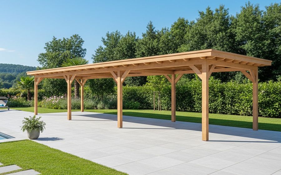 YARD Outdoor Elegante overkapping 1100x350 cm vrijstaand Douglas blank